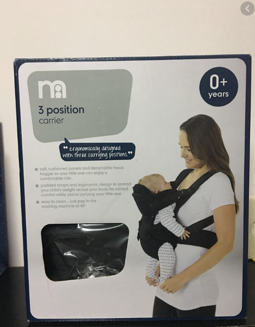 mothercare 3 position baby carrier